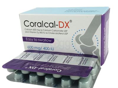 Coralcal-DX 600mg+400IU Tablet