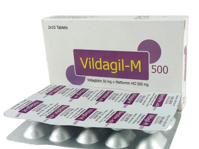 Vildagil M 500 500 mg + 50 mg Tablet