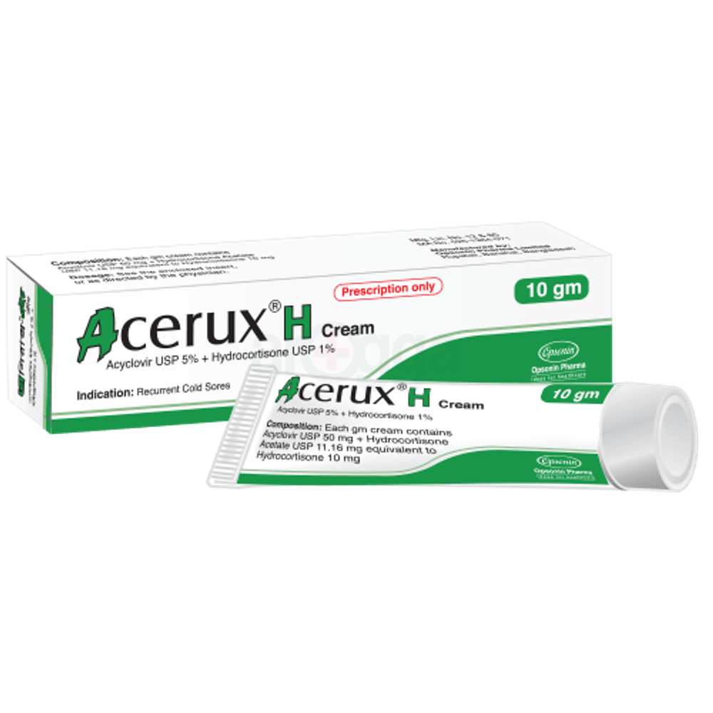 Acerux-H 5 gm + 1 gm/100 gm Cream
