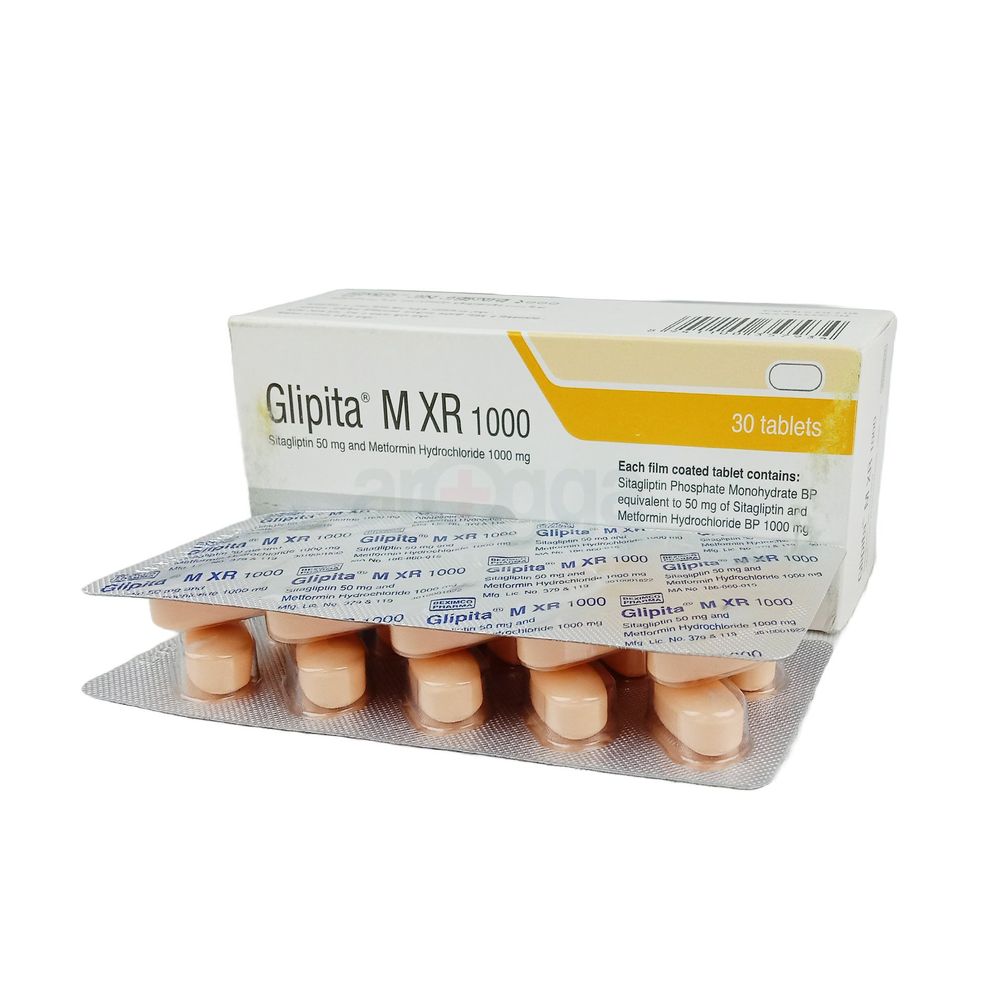 Glipita M XR 1000 1000 mg + 50 mg Er Tablet