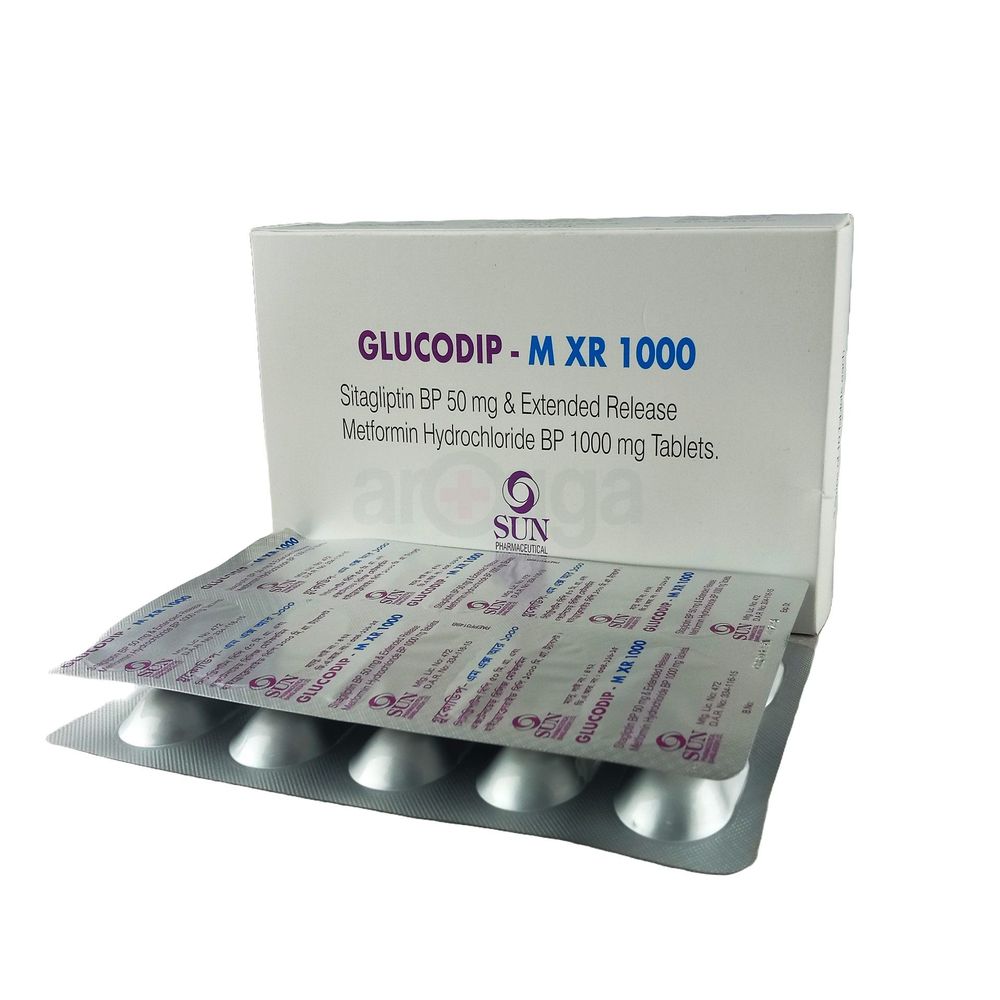 Glucodip-M XR 1000 1000 mg + 50 mg Er Tablet